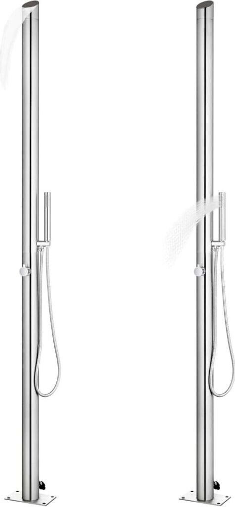vidaXL Garden shower 225cm with brown base plate
