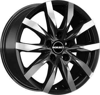 Borbet CW5 (6.5x16) black polished matt
