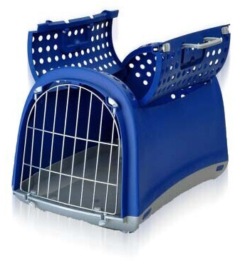 IMAC Caisse de transport pour chat bleu