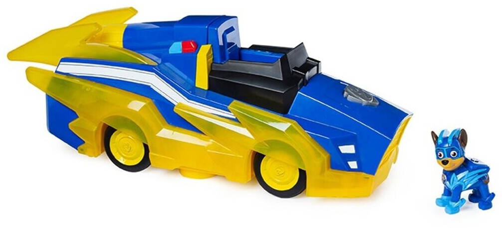 Nickelodeon PAW Patrol Mighty Pups Charged Up Chase Transforming Deluxe Vehicle with Lights and Sounds