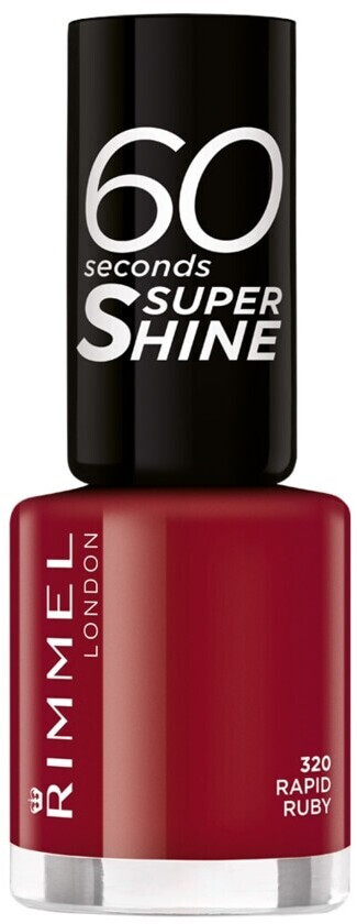Rimmel London 60 Seconds Super Shine Nail Polish (8 ml) 320 Rapid Ruby