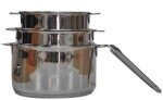 Cristel Serie de 3 casseroles Casteline