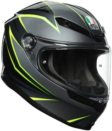 AGV K6 E2205 Multi Flash Grey/Black/Lime