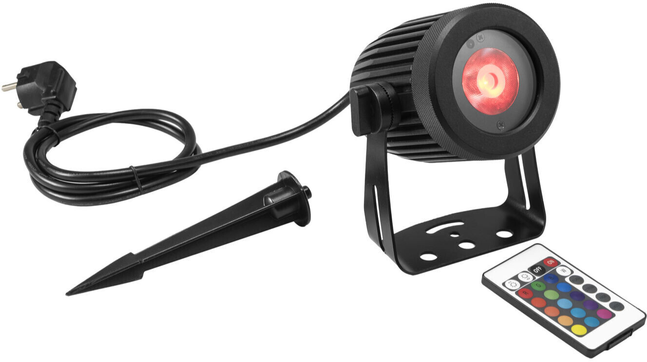 Eurolite Led ip spot-15w rgbw outdoor spotlight with earth spike