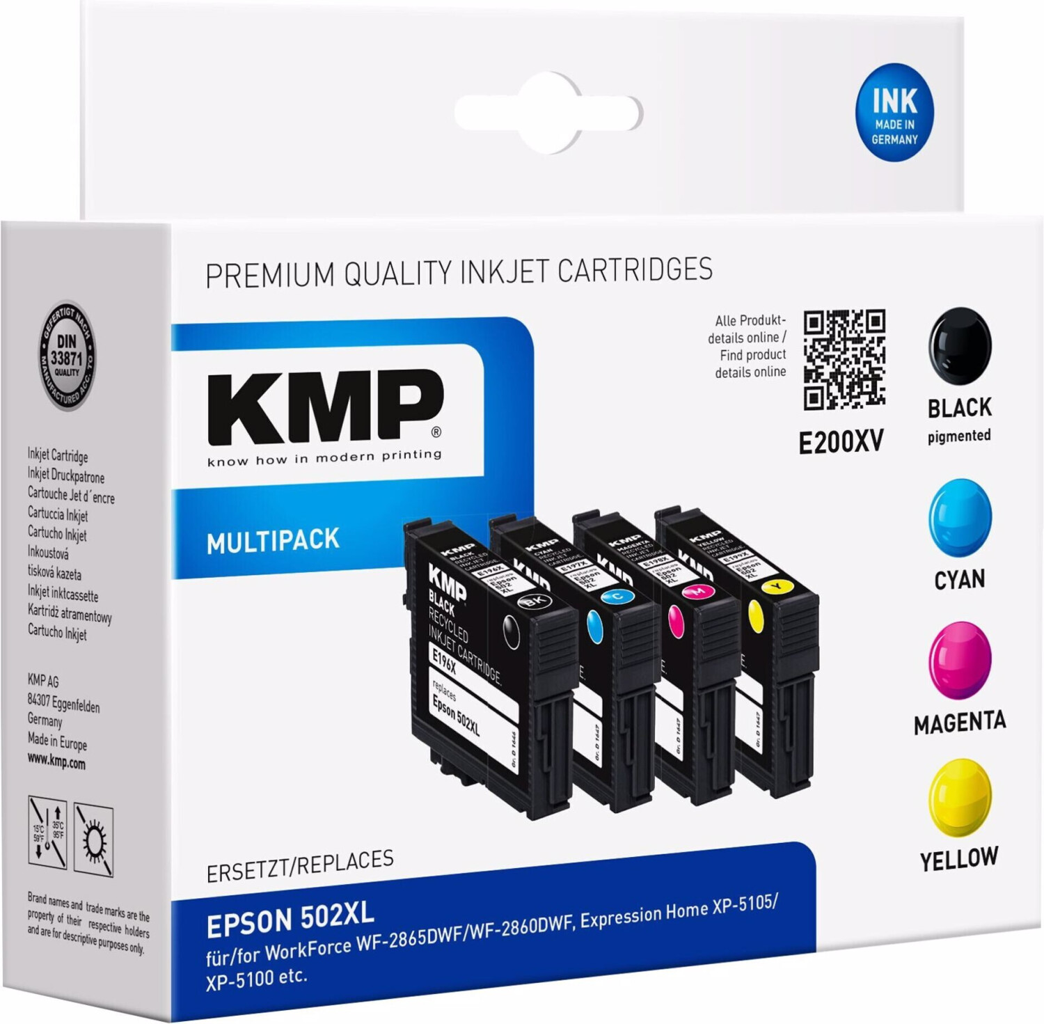 KMP E196XV ersetzt Epson 502XL bei | Preisvergleich 4er € 40,70 ab Pack