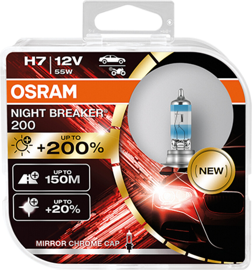 Kit 2 Lamparas H7 Osram Night Breaker Laser 12v 55w Germany