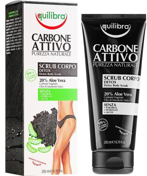Equilibra Active Charcoal Detox Body Scrub (200ml)