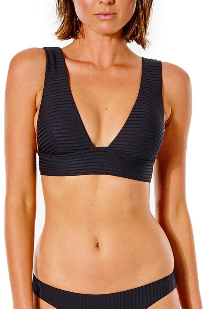Rip Curl Premium Surf Deep V Bikini Top black
