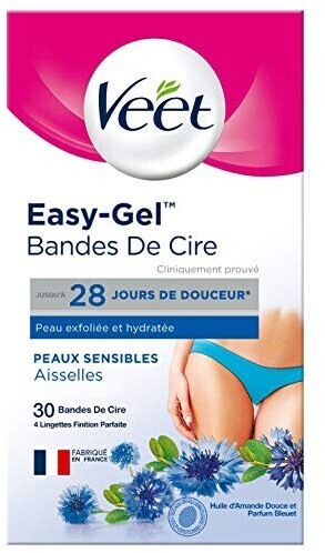 Veet Easy Gel bandes de cire maillot-aisselles (30 pcs)