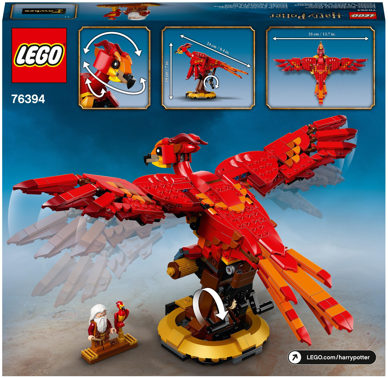 Buy LEGO Harry Potter - Fawkes, Dumbledoreâs Phoenix (76394) from Â£34.99 (Today) â Best Deals on 