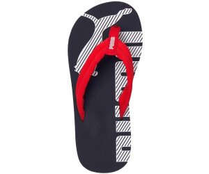 puma flip flops red