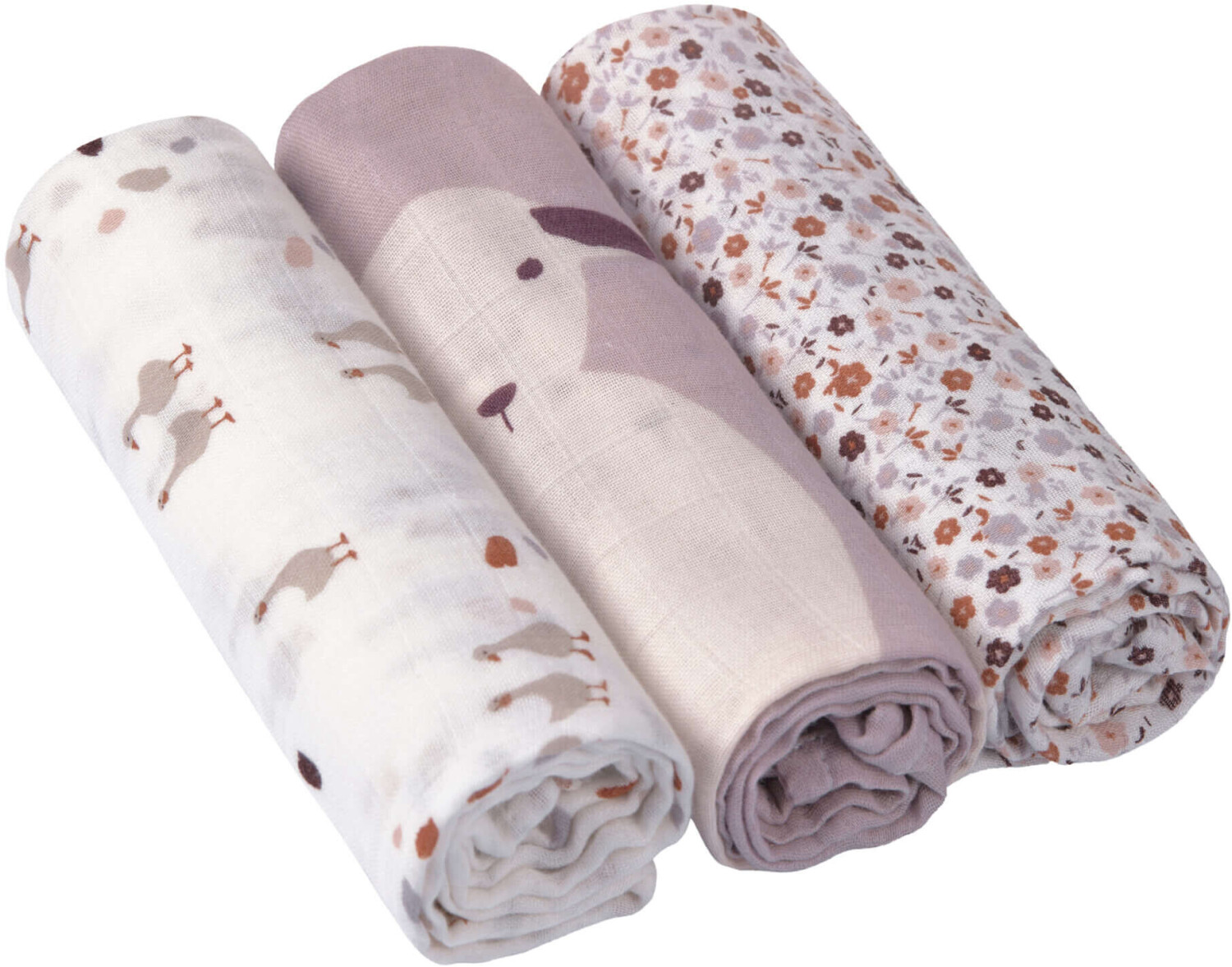 Lässig Heavenly Soft Swaddle L (x3) Tiny Farmer Flowers