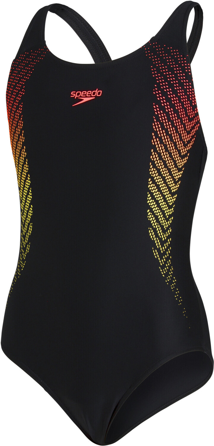 Speedo Plastisol Placement Muscleback (808324) black/lazer lemon/fluo tangerine