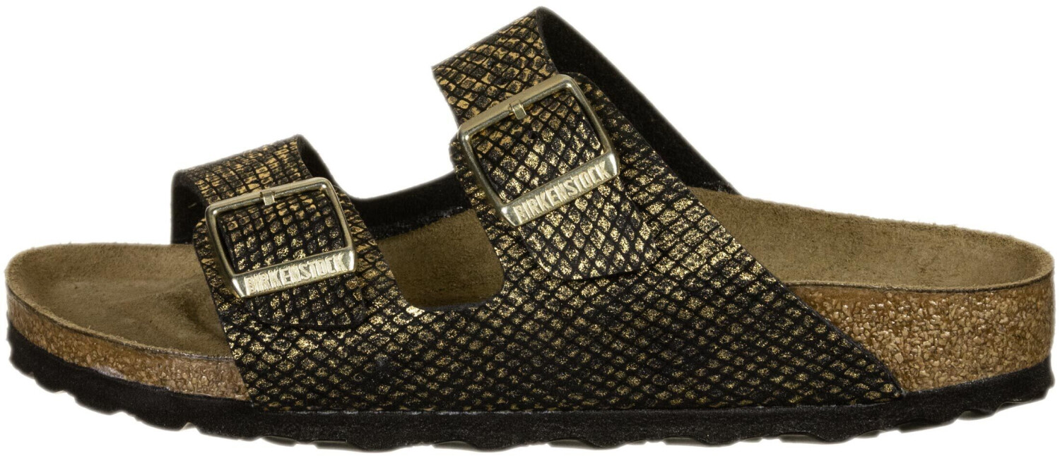 Birkenstock arizona shiny snake black outlet