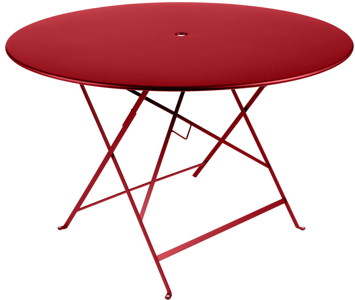 Fermob Table ronde pliante Bistro 117 cm coquelicot