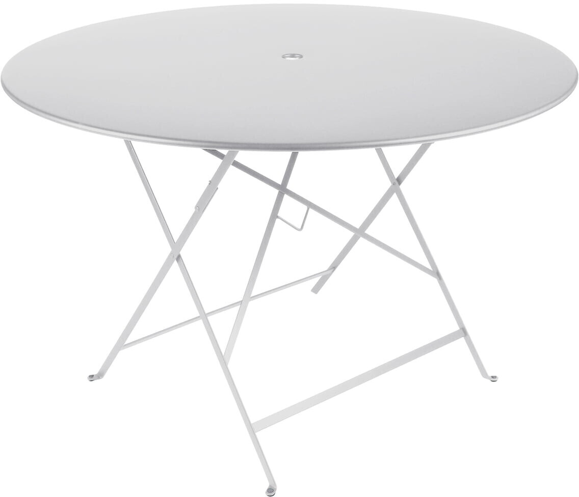 Fermob Table ronde pliante Bistro 117 cm coton blanc