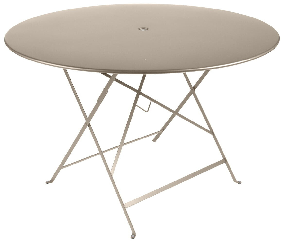 Fermob Table ronde pliante Bistro 117 cm noix de muscade