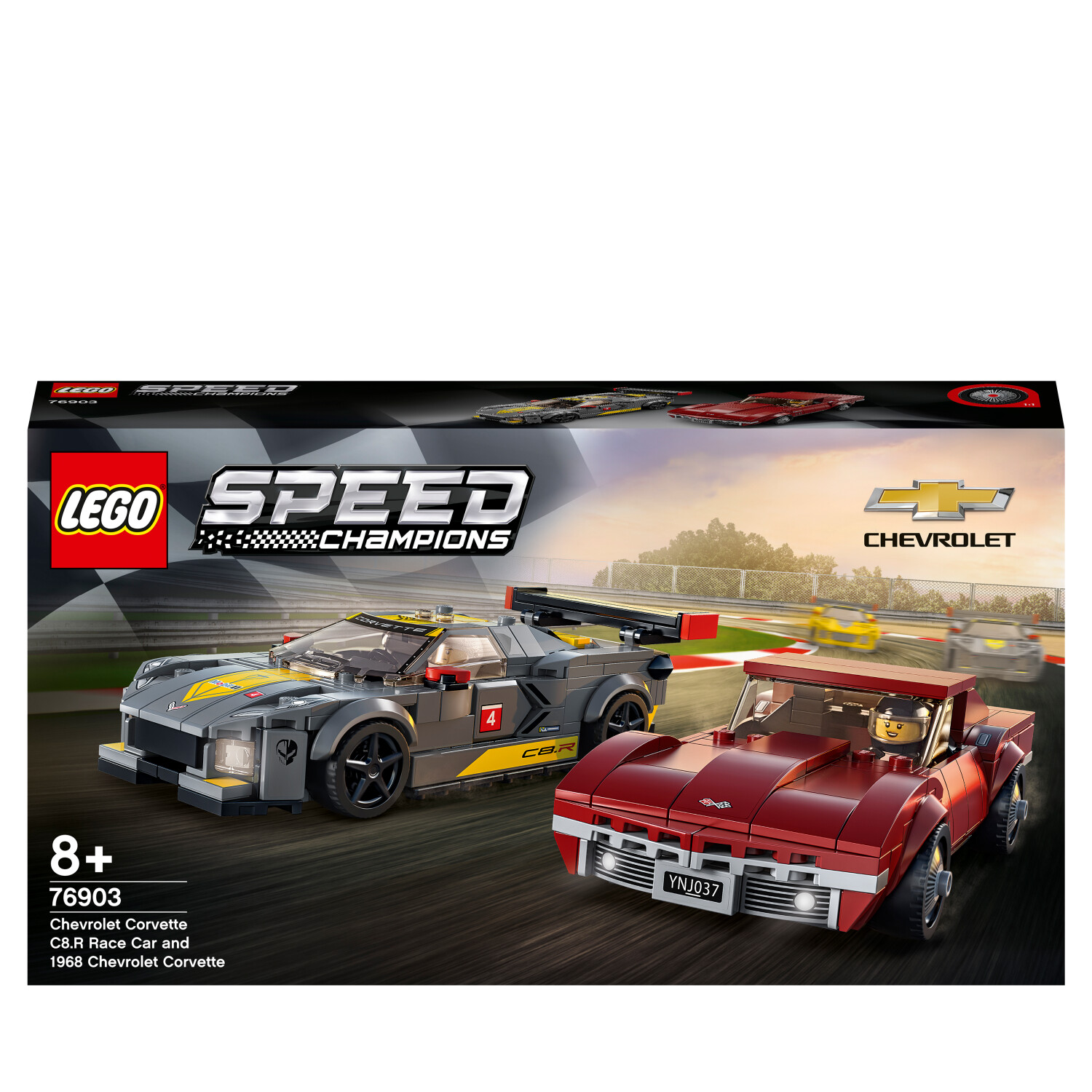 LEGO Speed Champions - Chevrolet Corvette C8.R Race Car et 1968 Chevrolet Corvette (76903)