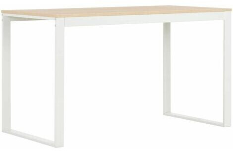 vidaXL Computer Desk - White, Oak