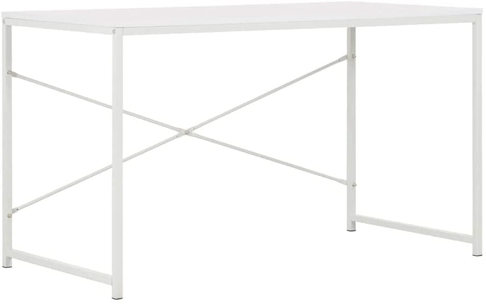vidaXL Computer Desk Metal Frame - White
