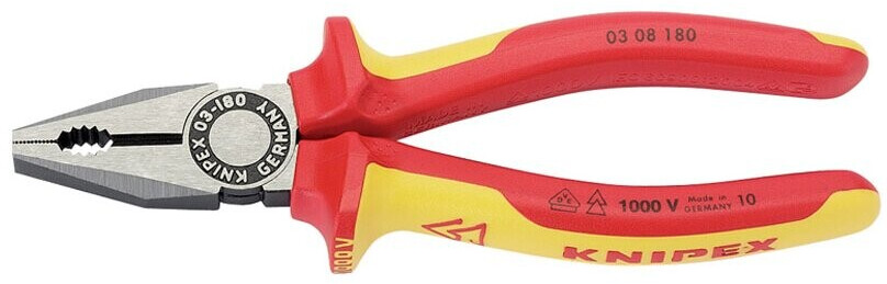 Photos - Pliers KNIPEX 03 08 180UKSBE VDE Fully Insulated Combination  (180mm 