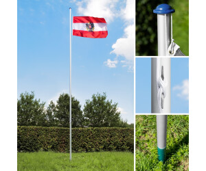 Asta alluminio 625 cm con bandiere nazionale corda piantone set giardino 