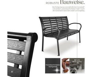 Banc De Balcon 3 Places FANTASK - 140 Cm, HDPE Résistant Aux Intempéries, Charge 340 Kg, Pour Jardin Et Terrasse