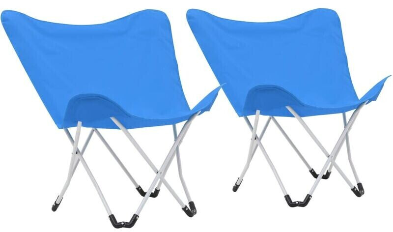 vidaXL 2x Butterfly Camping Chairs Foldable