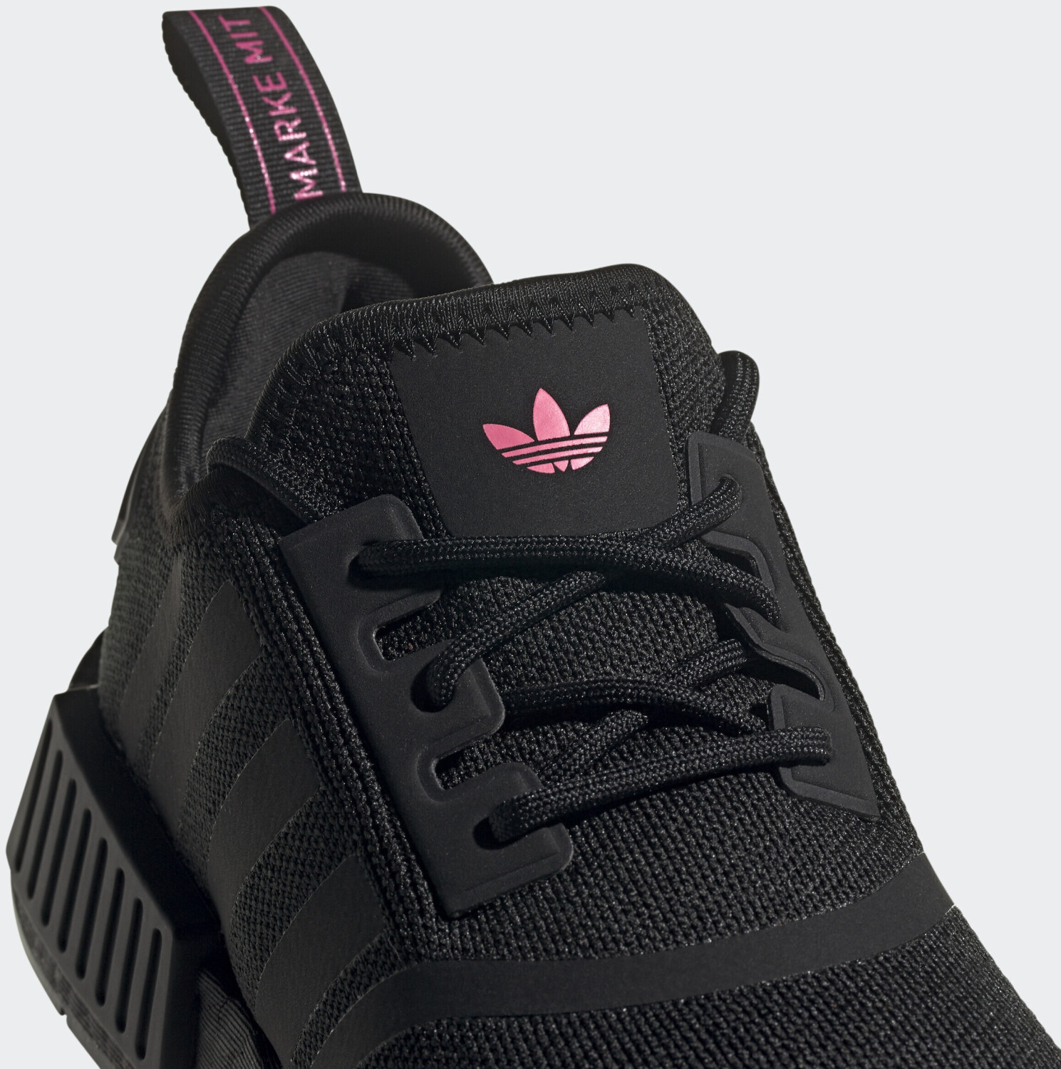Adidas nmd r1 womens black/black/pink spirit shop