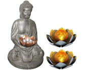 Namofactur LED Wandleuchte RGB Yoga, Buddha Lotus Haltung Blume