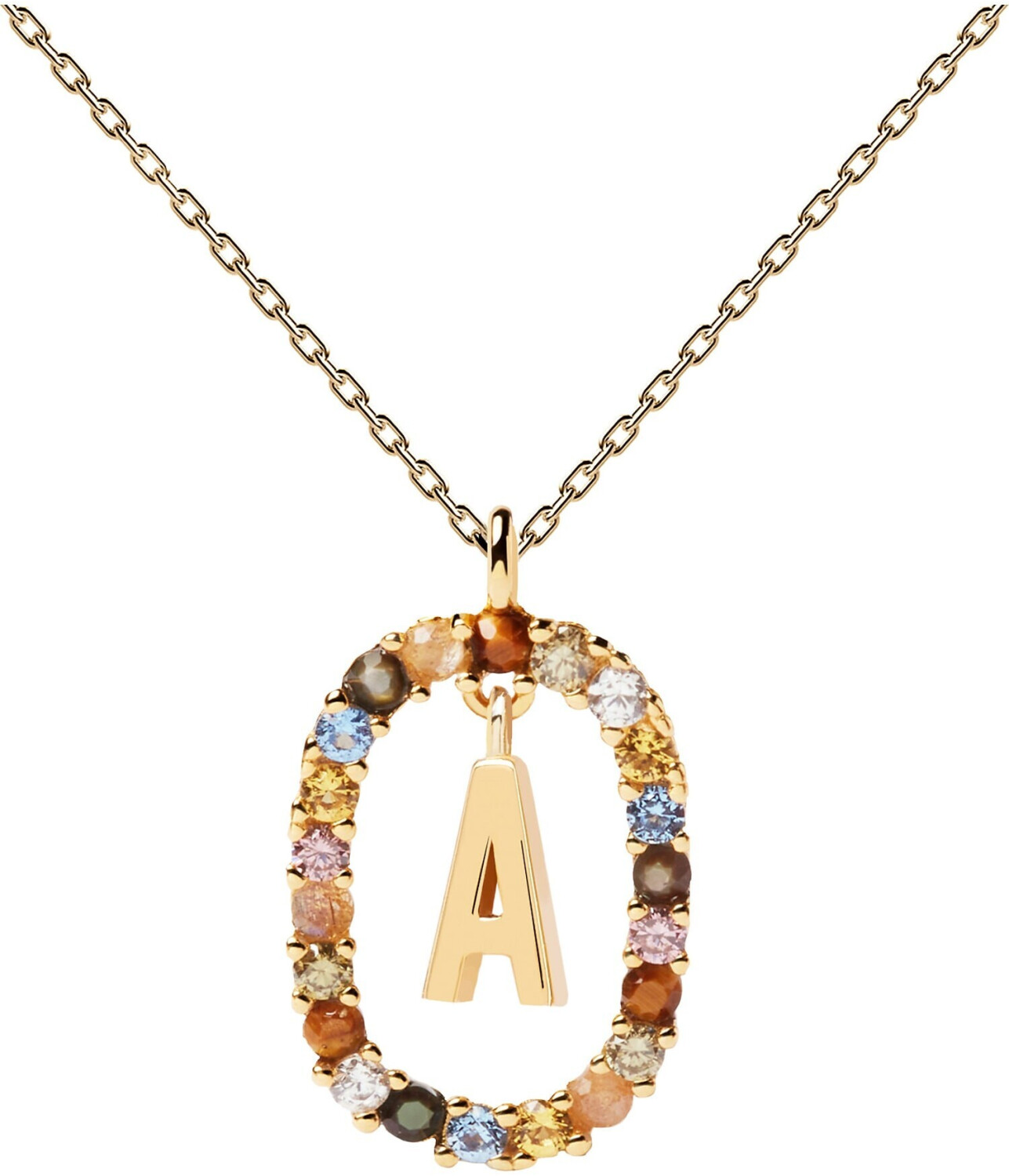 PDPAOLA Letter Necklace Gold CO01 A