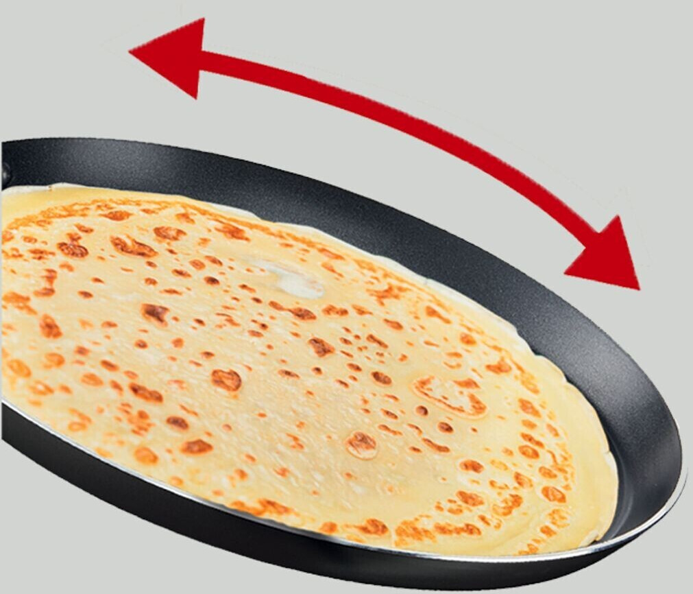 Tefal C38510 XL Force Crepe Pan 25 cm | Non-Stick Coating | Heavy Duty |  Thermal Signal | Diffusion Base Pan Base | Extra Wide Shape | Sturdy Handle  