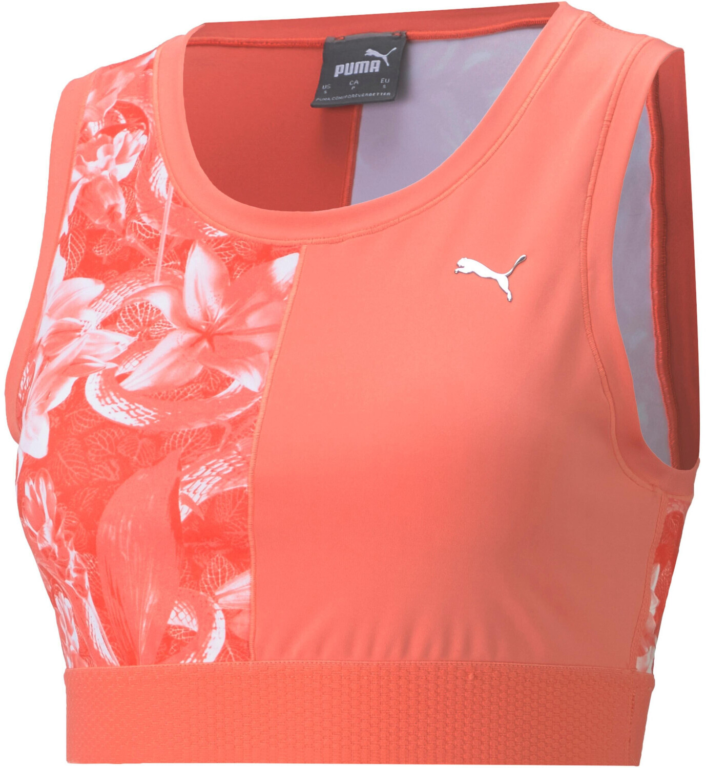 Puma Women UNTMD Training Cropped Tank Top georgia peach-fiery coral-floral print (520243-24)
