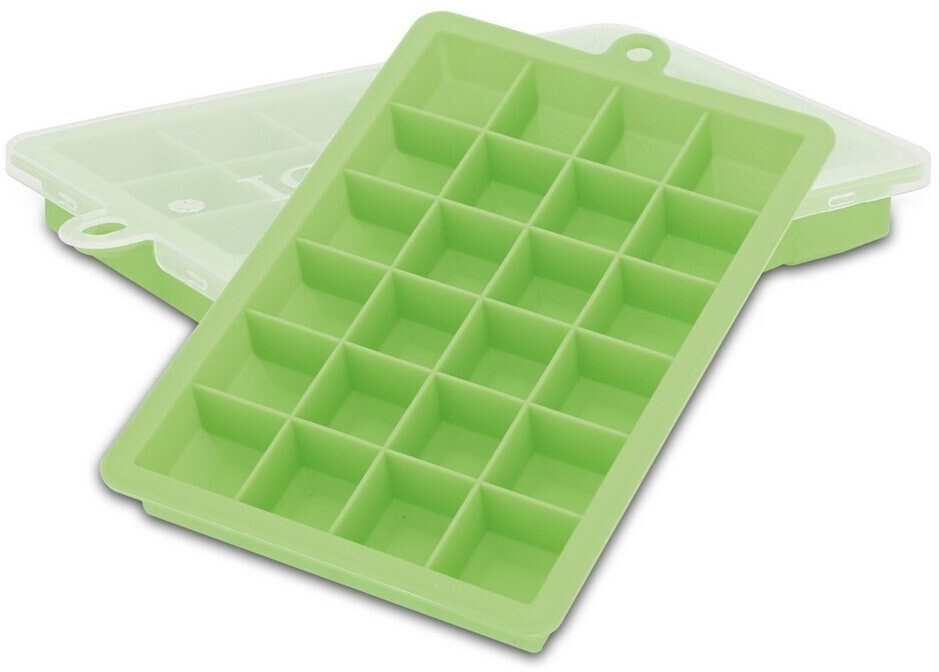 Intirilife 2x ice cube molds with 24 compartments each green