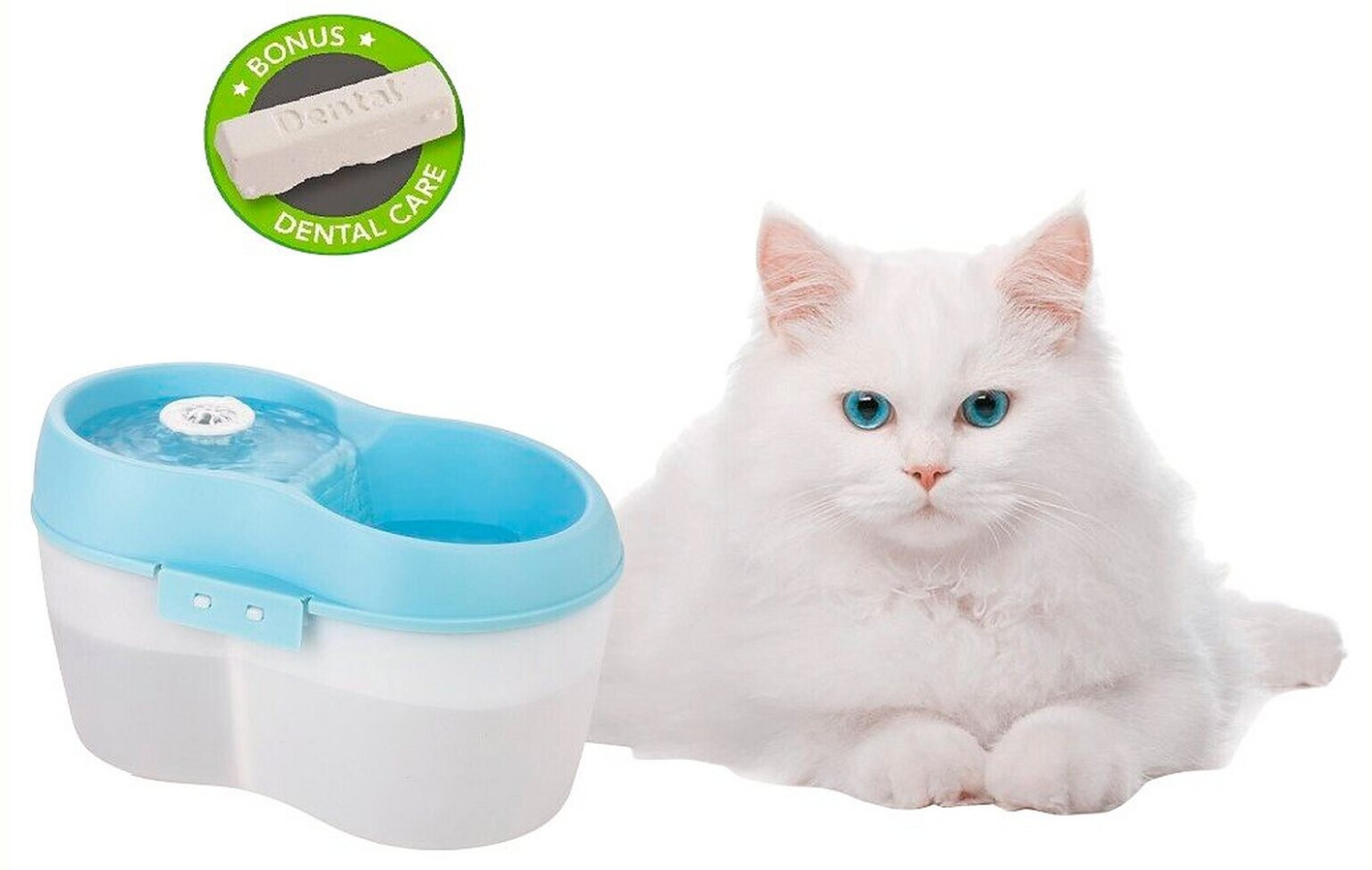 Cat H2O Fontaine à eau pour chat 2L White/Blue