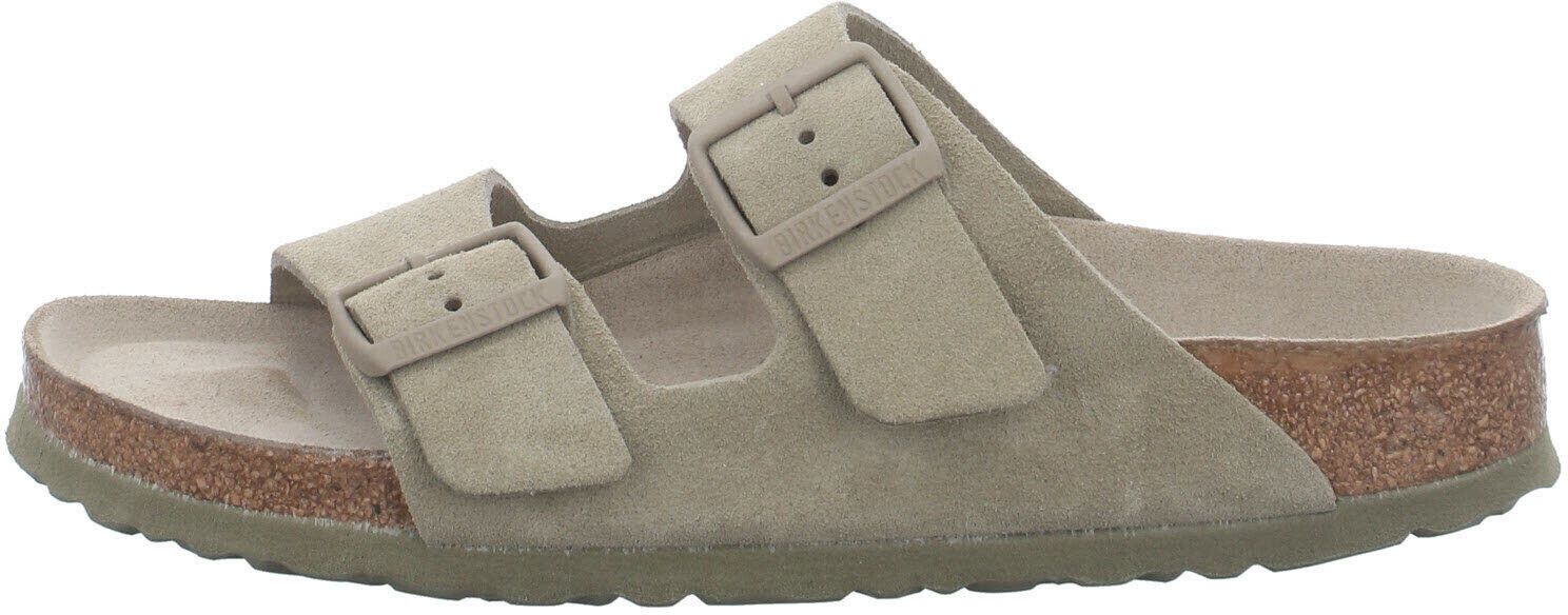birkenstock faded khaki suede