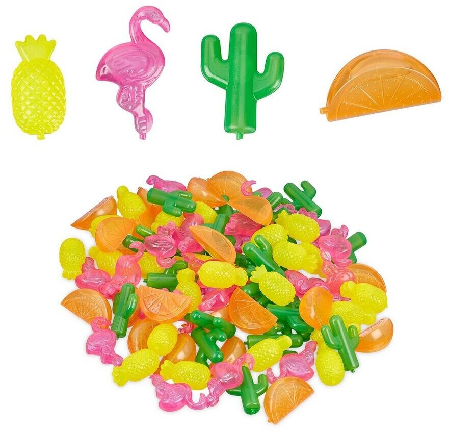 Relaxdays Ice cube tray Reusable ice cubes 100 pieces
