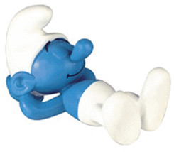 Plastoy Le Schtroumpf allongé