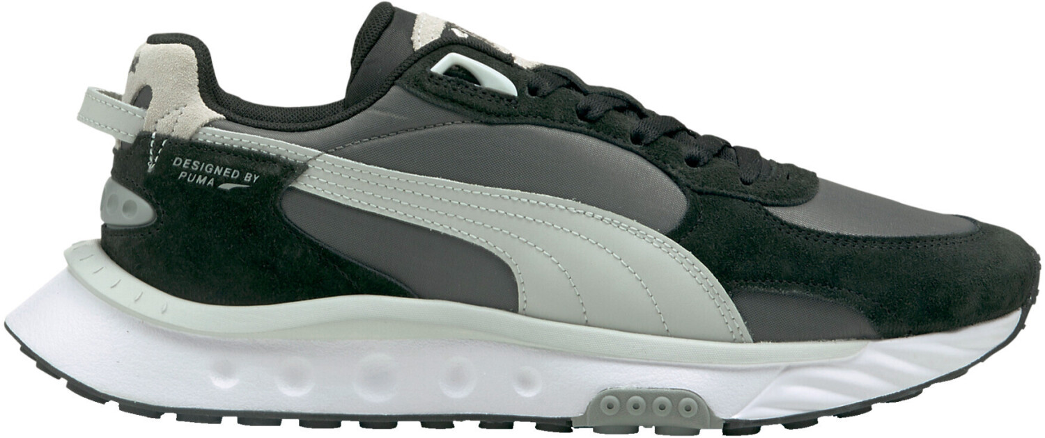 puma unisex wild rider rollin black casual sneakers
