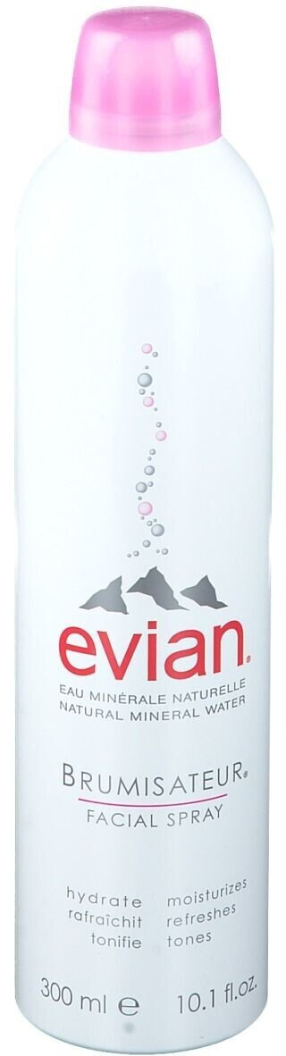 Brumisateur Evian, hydrate, rafaîchit, tonifie, eau minérale naturelle