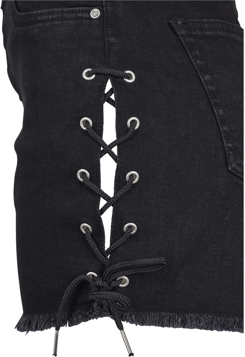 Black lace up shorts deals