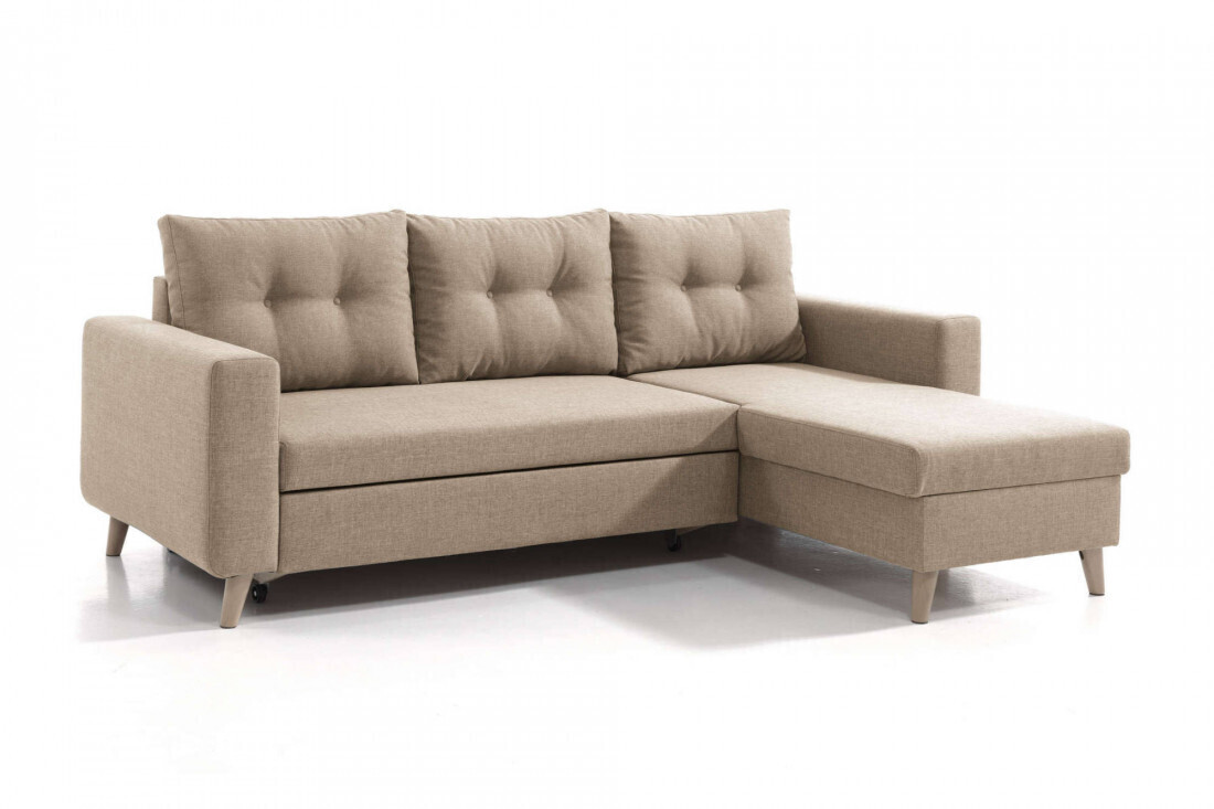 Best mobilier Canapé d'angle réversible Nordic beige