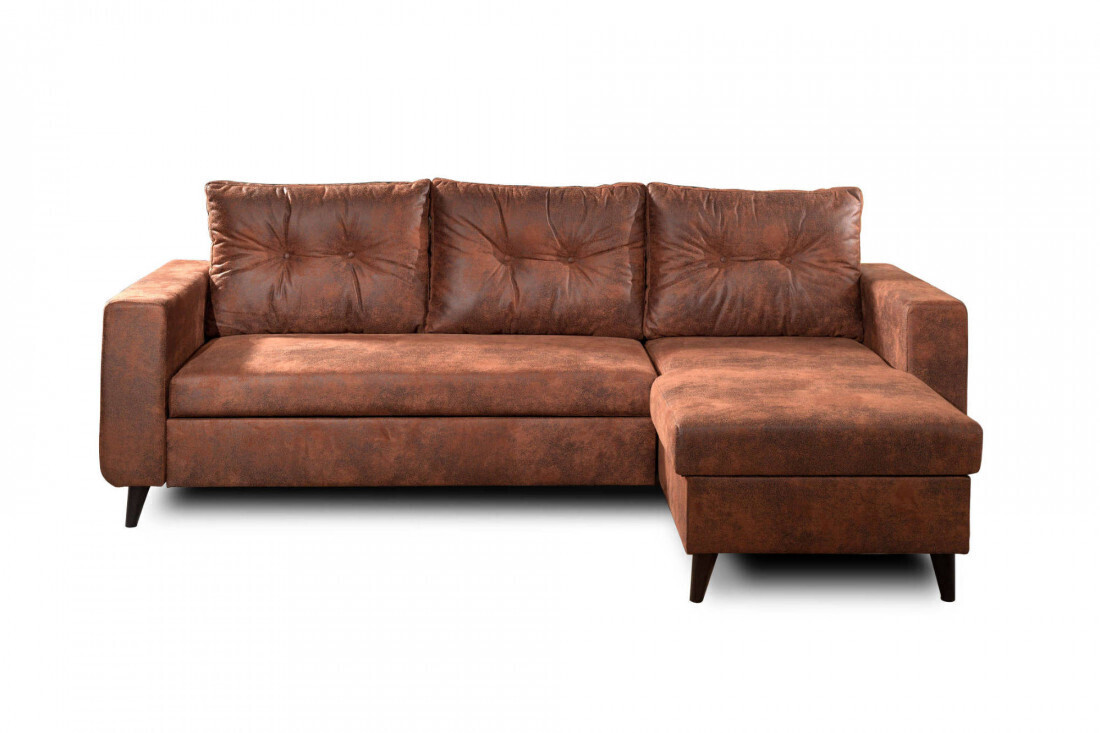 Best mobilier Canapé d'angle réversible Nordic marron