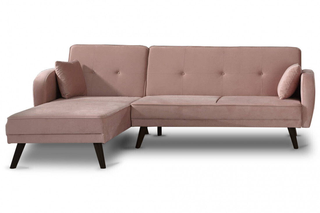 Best mobilier Canapé d'angle réversible Olaf rose