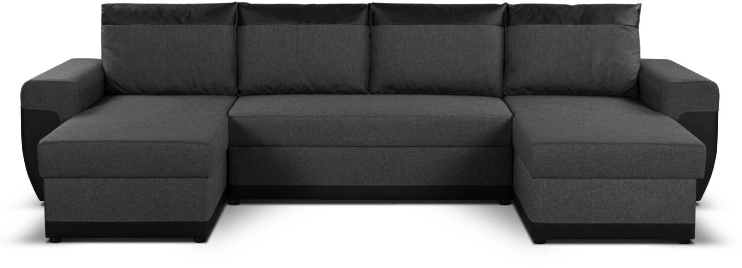 Best mobilier Canapé panoramique Milan noir/gris