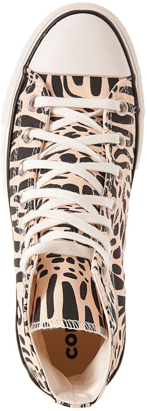 converse all star lift hi trainers crimson tint animal black