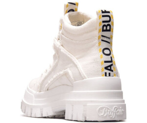 buffalo aspha flat ankle boots in white