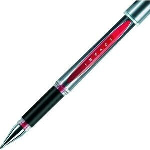 Uni Mitsubishi Pencil Impact gel roller 0.6mm red pack of 12