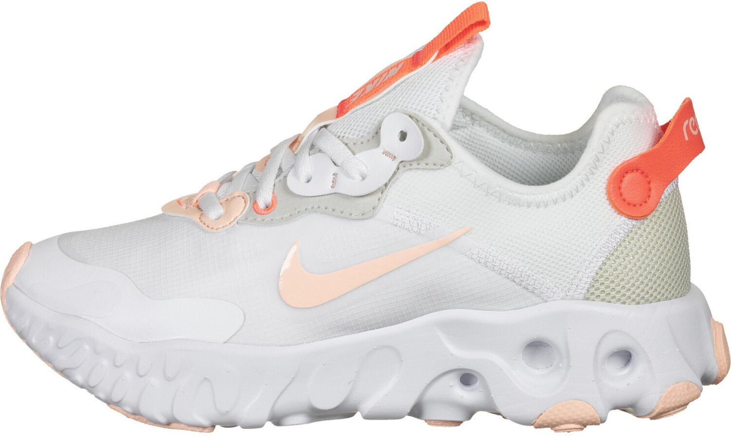 nike react white and orange