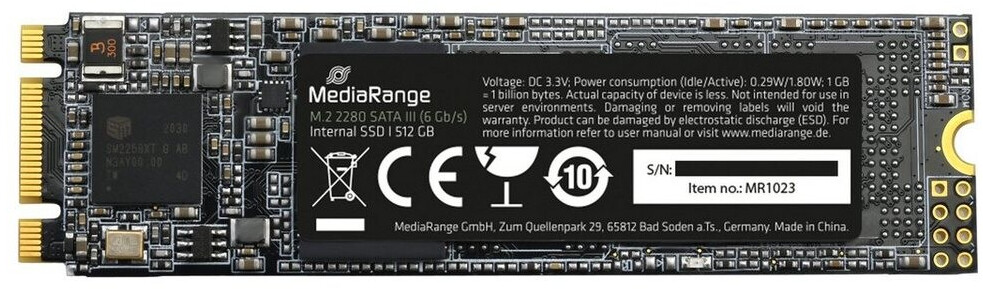 MediaRange SATA III 512 Go M.2 (MR1023)